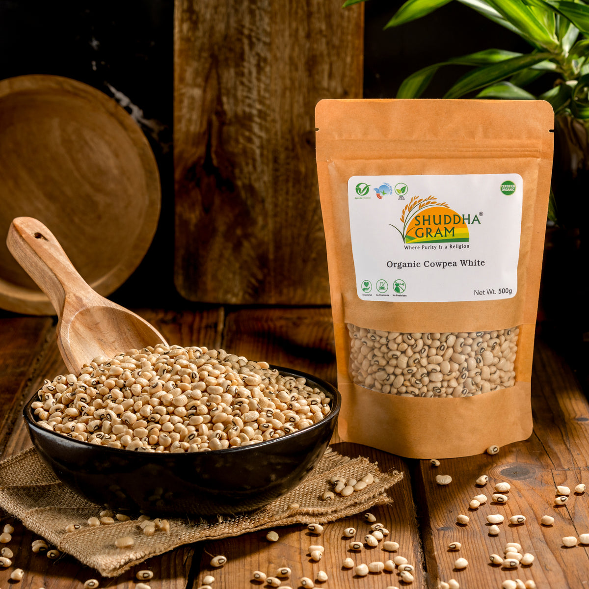 Organic White Cowpea (Lobia)