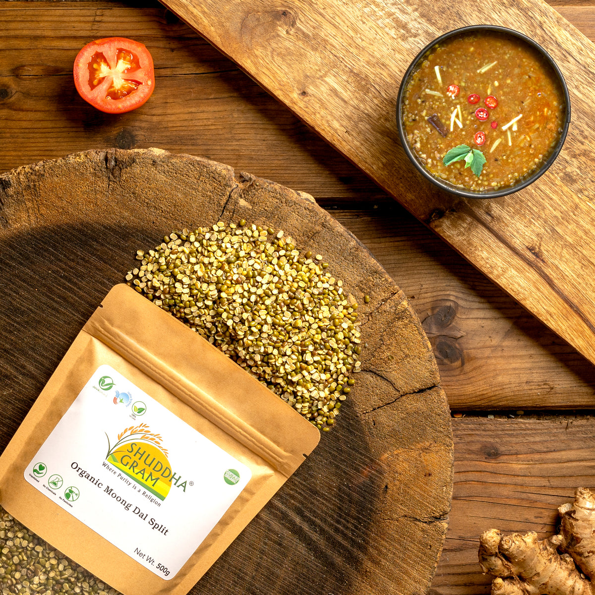 Organic Moong Dal Split (Green)