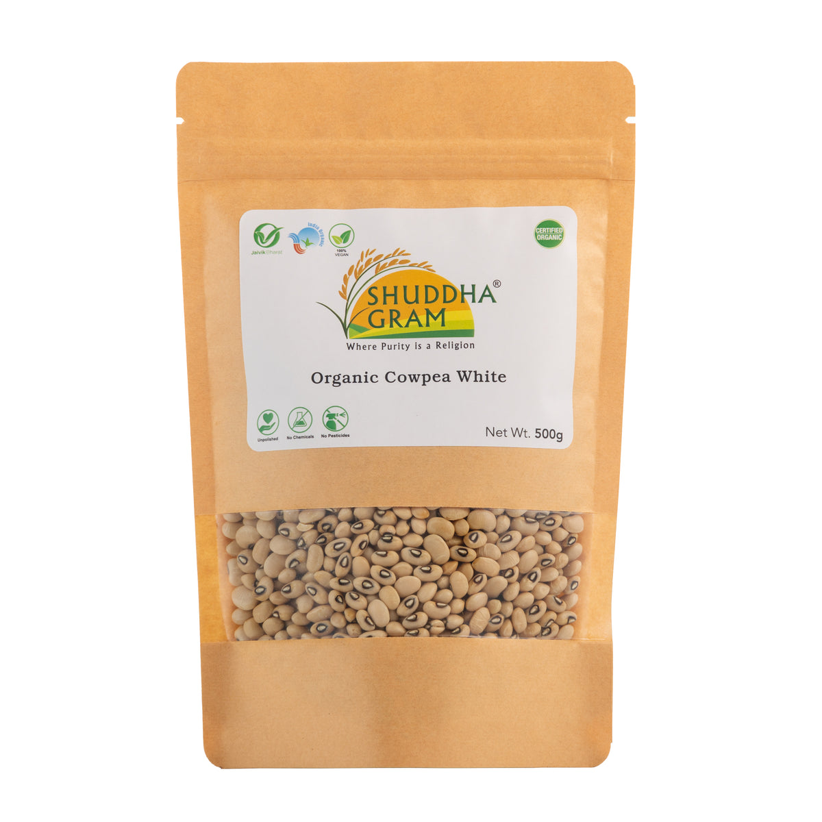 Organic White Cowpea (Lobia)