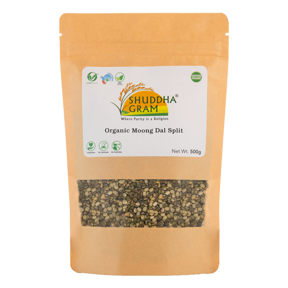 Organic Moong Dal Split (Green)