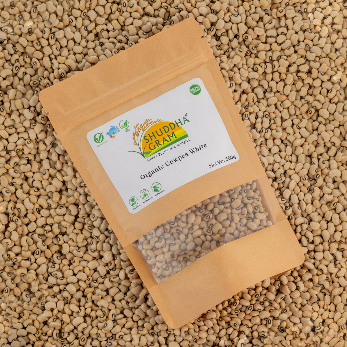 Organic White Cowpea (Lobia)