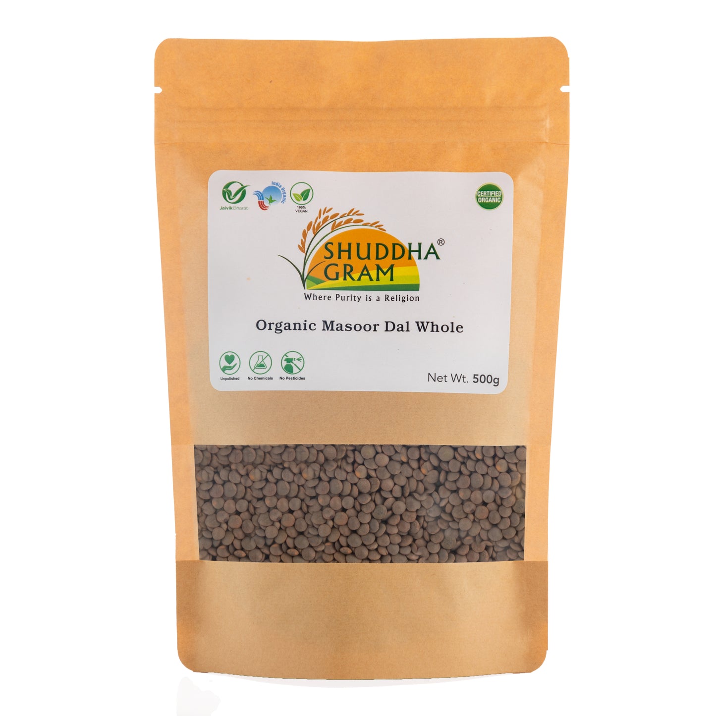 Organic Masoor Dal Whole