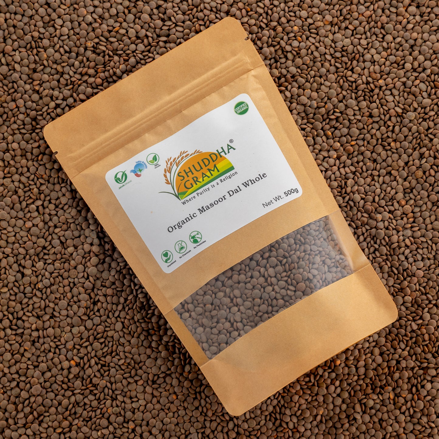 Organic Masoor Dal Whole